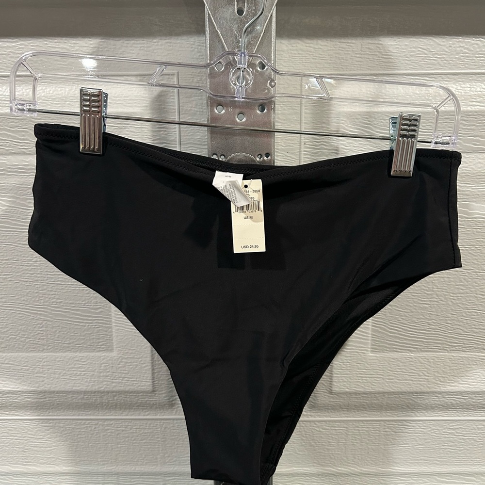 Black High-Waisted Bikini Bottom